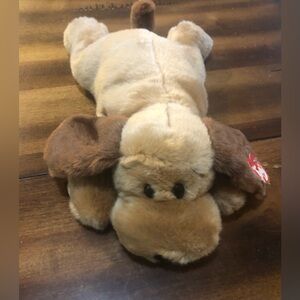 Ty Beanie Buddy Bones 2000 Plush Brown Dog 12" Stuffed Dog Puppy Hang Tag